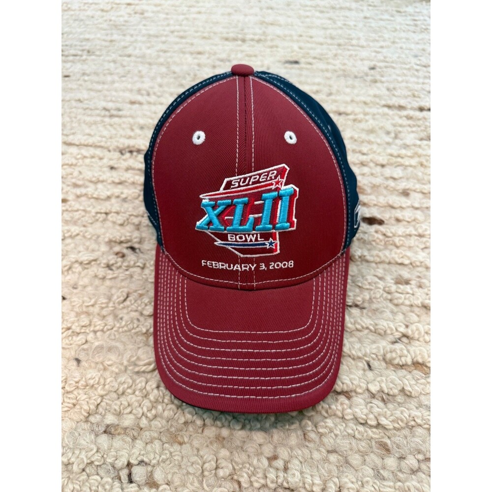 Reebok Super Bowl XLII 42 Hat February 3 2008 Giants Patriots One Size NFL